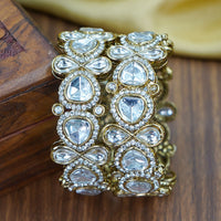 House of Jewellery Regal Crystal And Austrian Stone Pearl Bangles Set