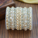 House of Jewellery Regal Crystal And Austrian Stone Pearl Bangles Set