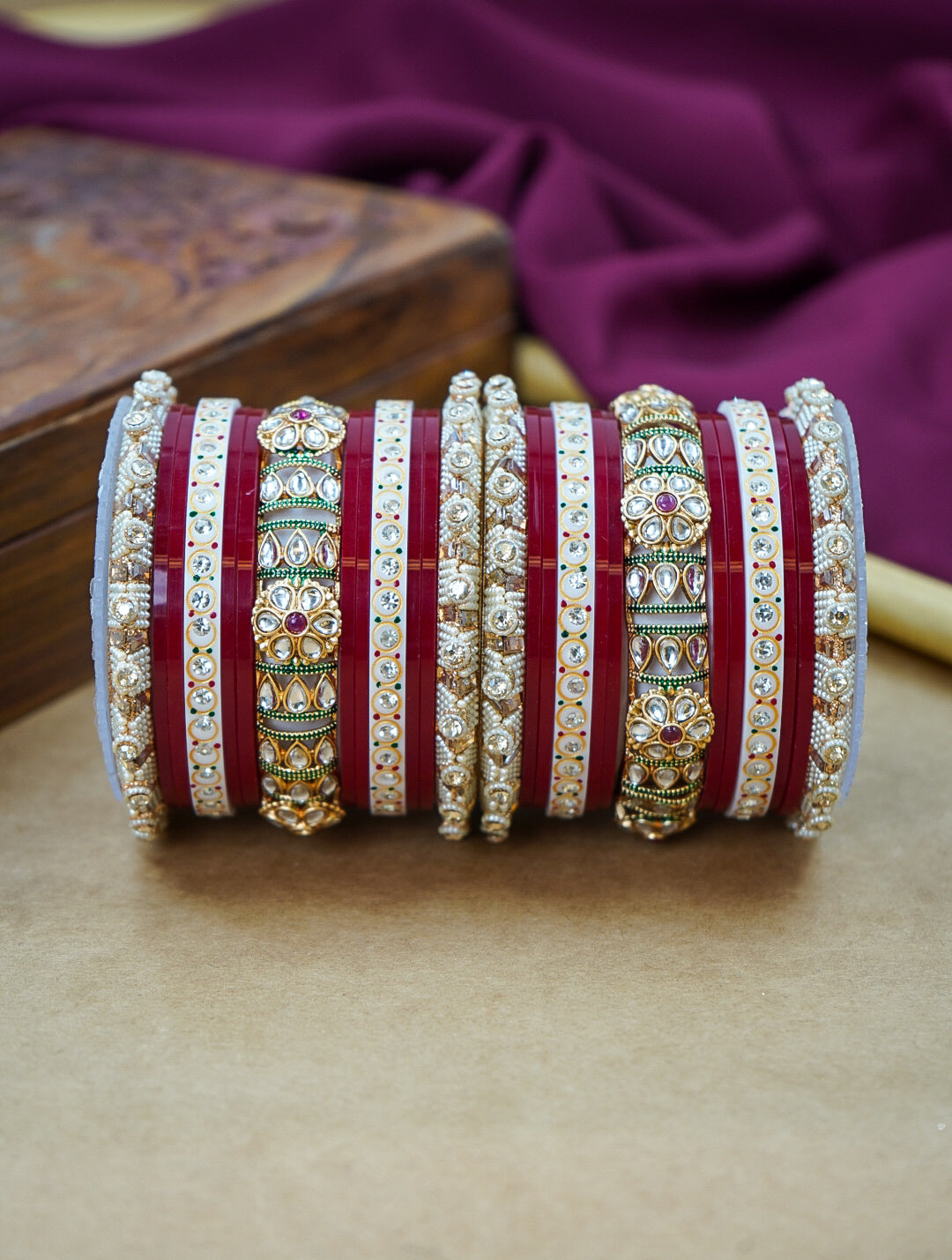 House Of jewelery Artificial Stone Studded Bangles