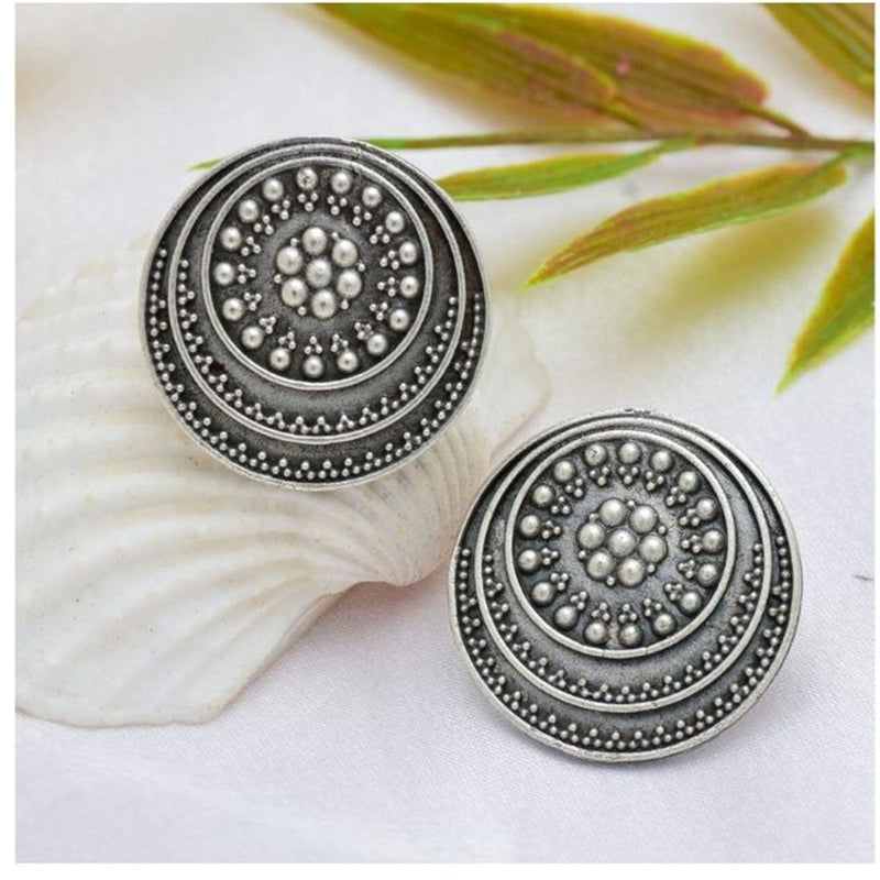 House Of Ree New Stylish Oxidized 18K Gold Studs Earrings for Womens|Women|Girls ER013