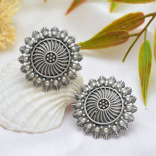 House Of Ree New Stylish Oxidized 18K Gold Studs Earrings for Womens|Women|Girls ER022