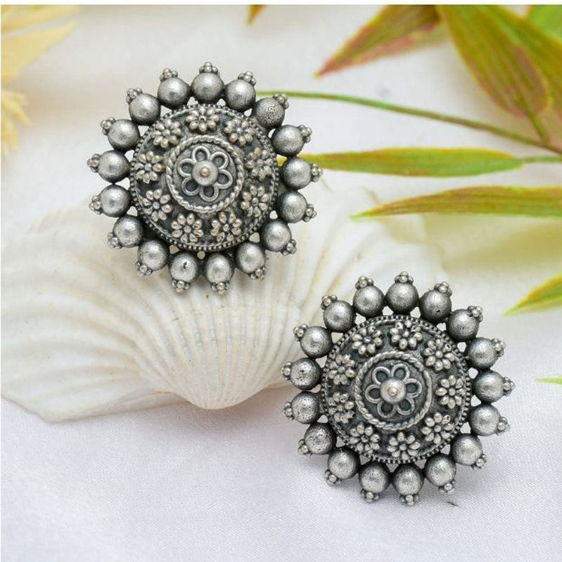 House Of Ree New Stylish Oxidized 18K Gold Studs Earrings for Womens|Women|Girls ER024