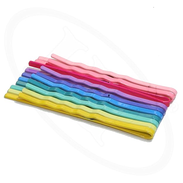 HP HIGH PROFILE Metal Multicolour Bob Pins Side Pins in English Colours for Women and Girls - Pack of 1 (10 pcs)