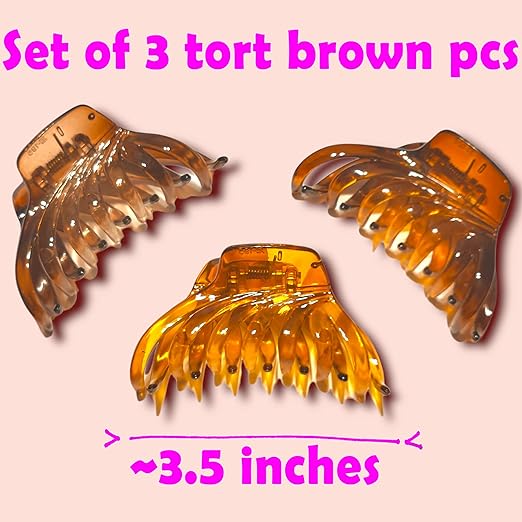 HP HIGH PROFILE Color Large Claws Acrylic Big Butterfly Clip for Women - Pack of 3