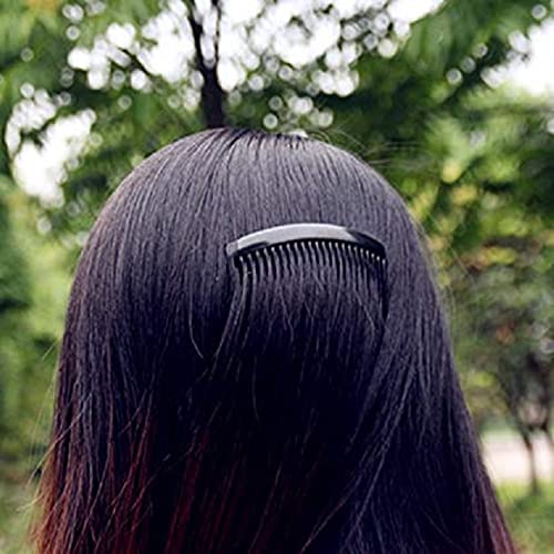 HP HIGH PROFILE Black Plastic Hair Comb slide Clip Hairpin Side Combs Pin for Women and Girls - Pack of 2