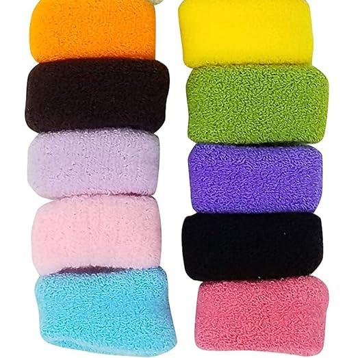 HP HIGH PROFILE Cotton Woollen Bun Ponytail Extra Soft Thick Rubber Bands for Women (Small) - Pack of 12 (Multicolour)