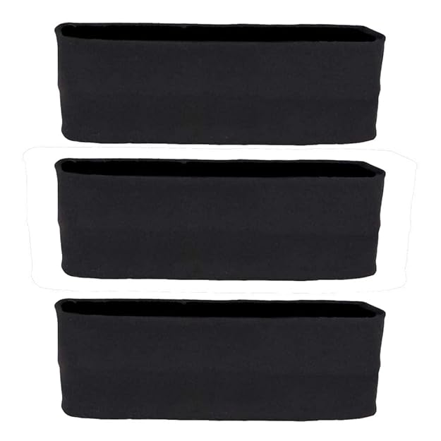 HP HIGH PROFILE Cotton Headband Elastic Stretchy Hair Bands For Yoga, Sports, Gym Fitness No Slip Sweatband For Women/Girls (Pack Of 3) - Black