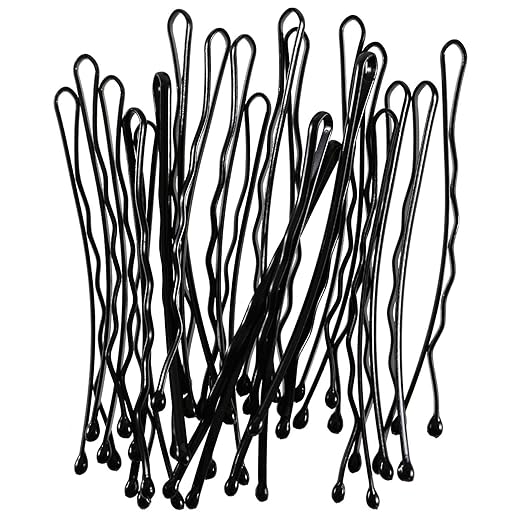 HP HIGH PROFILE Hair Styling Black Bobby Pins/Hair Bun Pins for Parlour and Home for Women and Girls - Set of 48 pcs (5 cm)