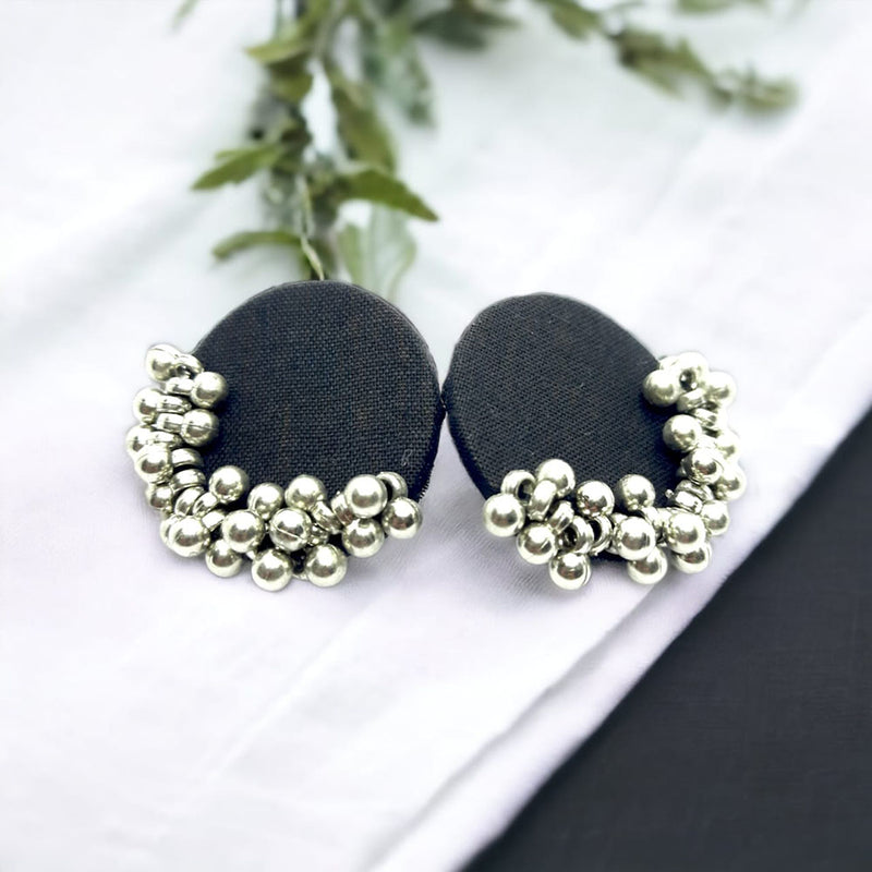 Bajana Lifestyle Oxidised Plated Handmade Ghungroo Studs Earring