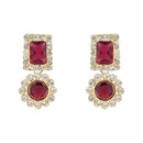 Etnico Gold Plated Traditional Stone Studded Choker Necklace With Earrings Set For Women (IJ353Wi)