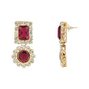 Etnico Gold Plated Traditional Stone Studded Choker Necklace With Earrings Set For Women (IJ353Wi)