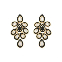 Etnico Gold Plated Traditional Meenakari Handcrafted Kundan Necklace With Dangle Earrings & Maang Tikka Jewellery Set For Women/Girls (IJ356B)