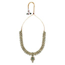 Etnico Gold Plated Traditional Necklace Jewellery Set with Earrings & Maang Tikka for Women (IJ356G)