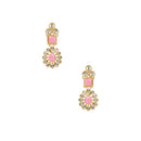 Etnico Gold Plated Traditional Kundan Necklace Jewellery Set with Earrings & Maang Tikka for Women (IJ357Pi)