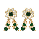 Etnico Gold Plated Traditional Kundan & Pearls Choker Necklace Jewellery Set with Earrings for Women And Girls (IJ368G)
