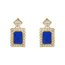 Etnico Gold Plated Traditional Handcrafted Stone Kundan Studded Choker Necklace Jewellery Set With Earrings For Women And Girls (IJ369BL)