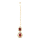Etnico Stylish Gold Plated Traditional Kundan Stone Necklace Jewellery Set for Women/Girls (IJ377M)