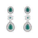 Etnico Silver Plated Traditional Kundan Stone Choker Necklace With Earring & Maang Tikka Set For Women (IJ378ZG)