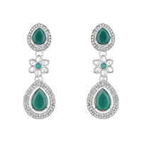 Etnico Silver Plated Traditional Kundan Stone Choker Necklace With Earring & Maang Tikka Set For Women (IJ378ZG)