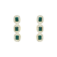 Etnico Gold Plated Traditional Stone Choker Necklace Jewellery With Earring & Maang Tikka Set For Women And Girls (Green)
