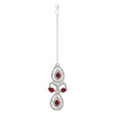 Etnico Silver Plated Stylish Design Crystal Diamond Necklace & Earrings Jewellery Set for Women (IJ396ZM)