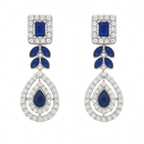 Etnico Silver Plated Elegant Leaf Motif Necklace Set with Earrings & Maang Tika for Women (IJ402ZMo)