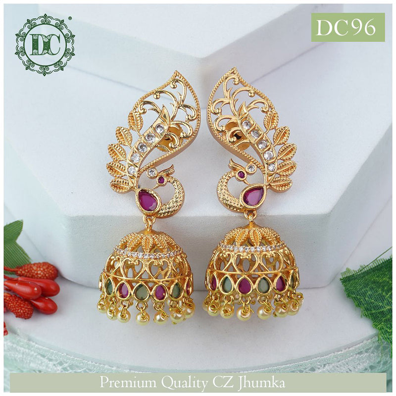 Mahavir Dye Gold Jhumki Earrings