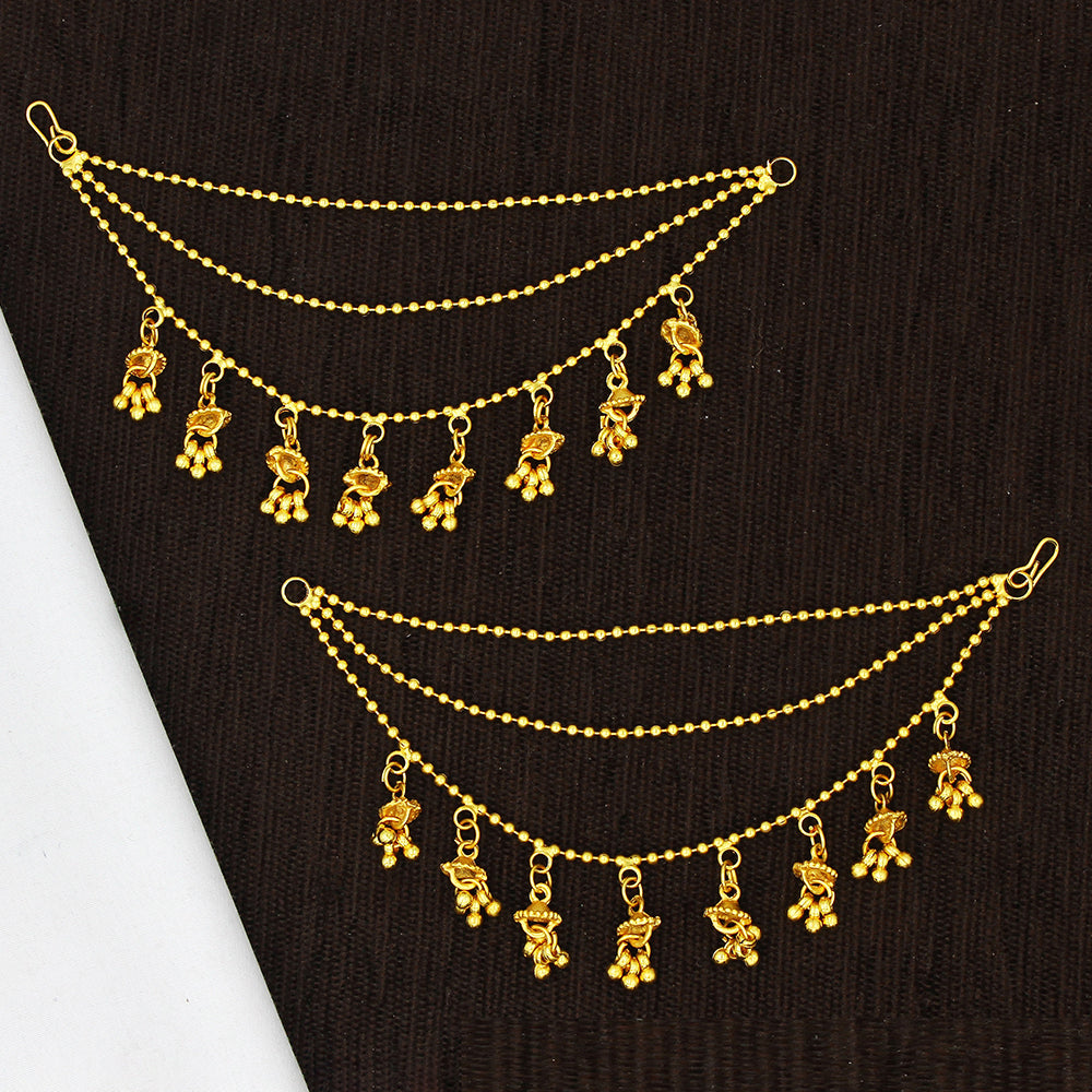 Mahavir Gold Plated Kanchain Earrings