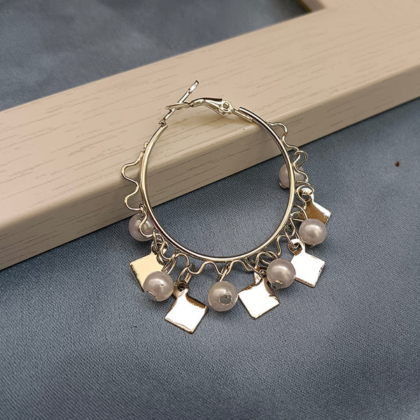 Viky Silver Plated Hoop Earrings