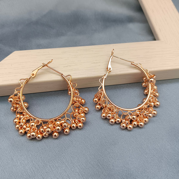 Viky Rose Gold Plated Hoop Earrings
