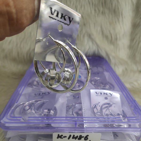 Viky Silver Plated Dangler Earrings