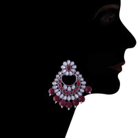 Etnico Silver Plated Traditional Pearl Kundan Studded Choker Jewellery Necklace Set with Maang Tikka for Women (K7217ZM)