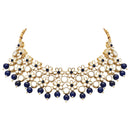 Etnico Gold Plated Traditional Kundan Choker Necklace & Earring Ethnic Jewellery Set Gift for Women & Girls(K7229Bl)