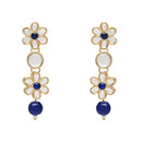 Etnico Gold Plated Traditional Kundan Choker Necklace & Earring Ethnic Jewellery Set Gift for Women & Girls(K7229Bl)