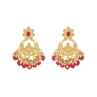 Etnico Gold Plated Traditional Pearl Kundan Studded Choker Jewellery Necklace Set with Maang Tikka for Women (K7242Q)