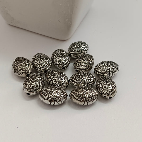 Kriaa Silver Plated Beads for Art ,Craft ,Beading DIY Kit And Jewellery Making