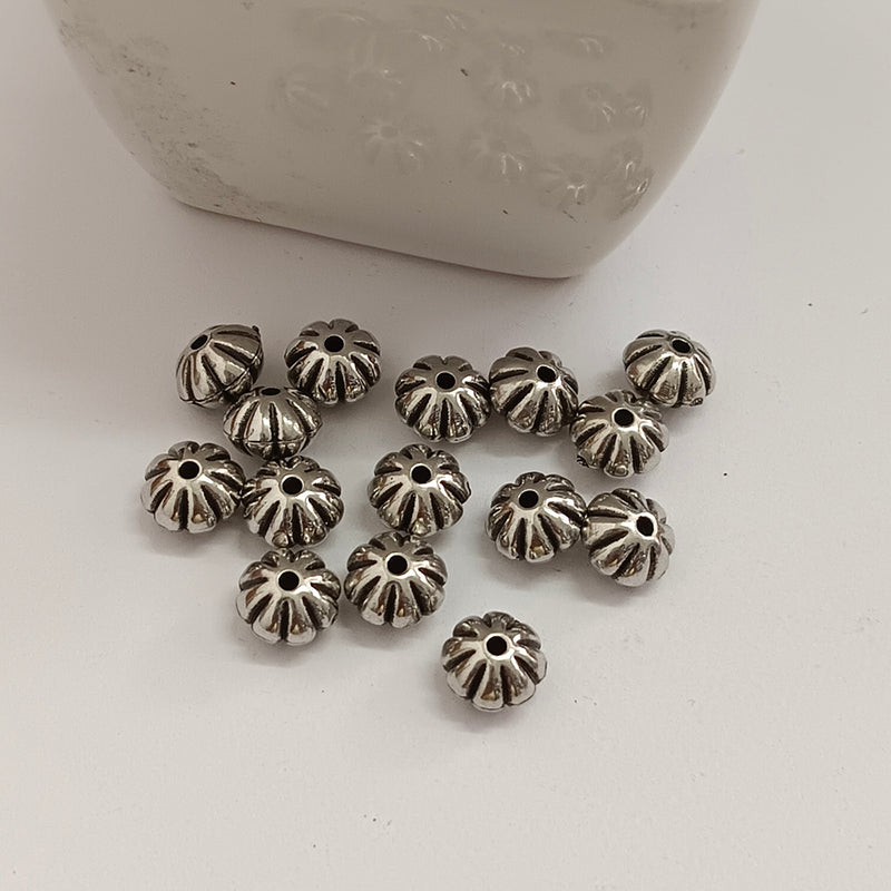 Kriaa Silver Plated Beads for Art ,Craft ,Beading DIY Kit And Jewellery Making