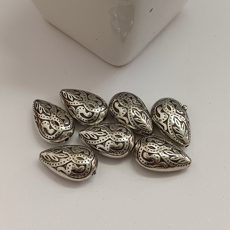 Kriaa Silver Plated Beads for Art ,Craft ,Beading DIY Kit And Jewellery Making