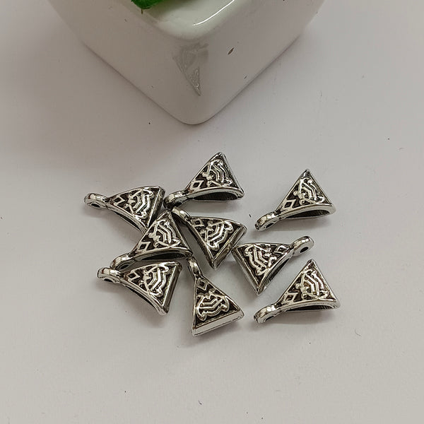 Kriaa Silver Plated Beads for Art ,Craft ,Beading DIY Kit And Jewellery Making