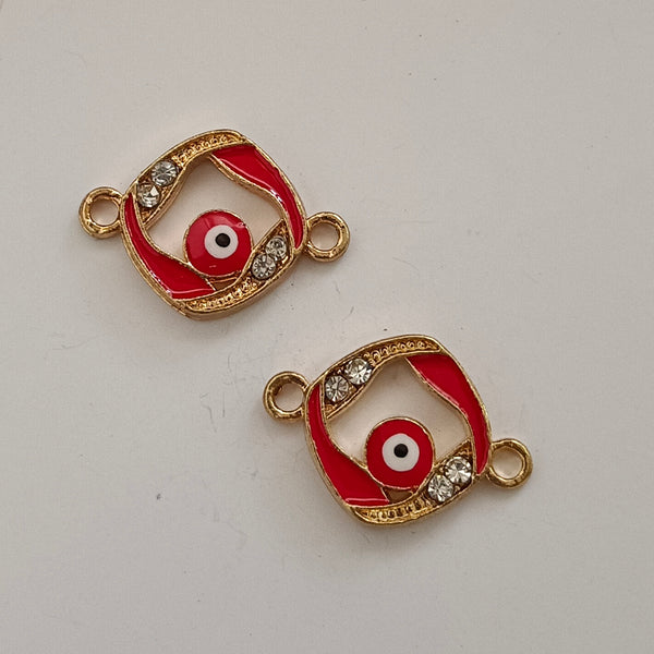 Kriaa Gold Evil Eye Charms Pendants DIY for Necklace Bracelet Jewellery Making and Crafting