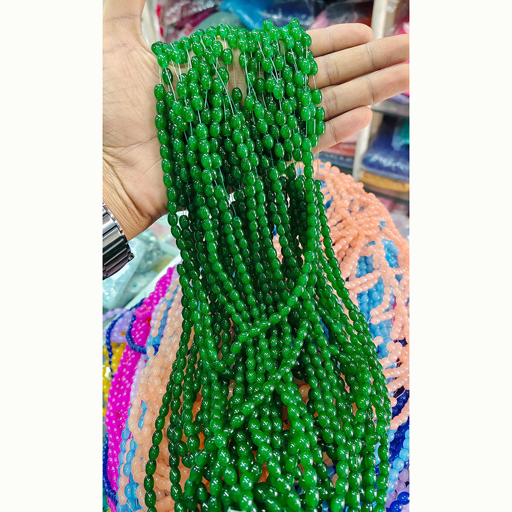 Kriaa Beads Ovel Shape Jelly Beads