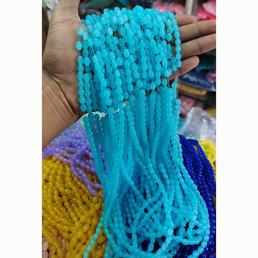 Kriaa Beads Ovel Shape Jelly Beads