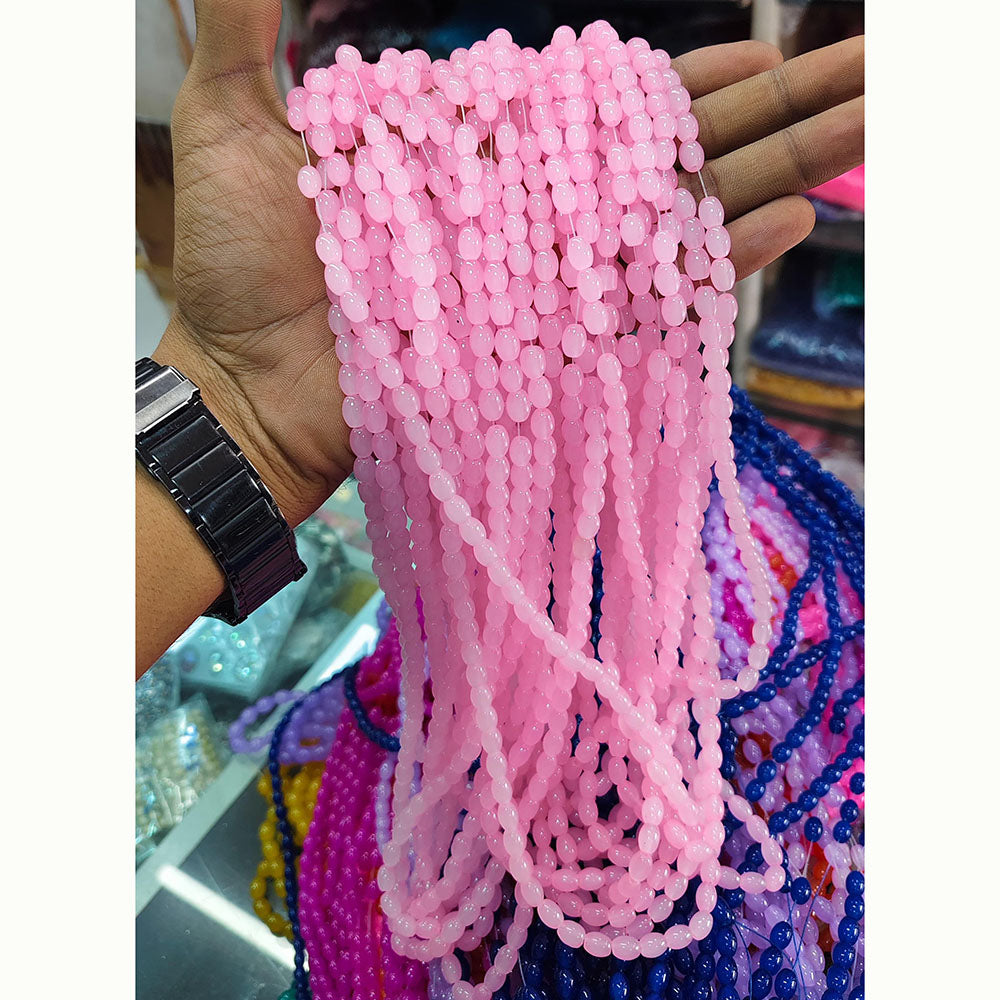 Kriaa Beads Ovel Shape Jelly Beads