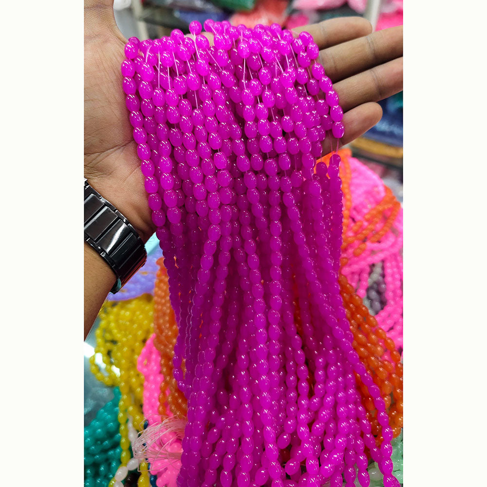 Kriaa Beads Ovel Shape Jelly Beads