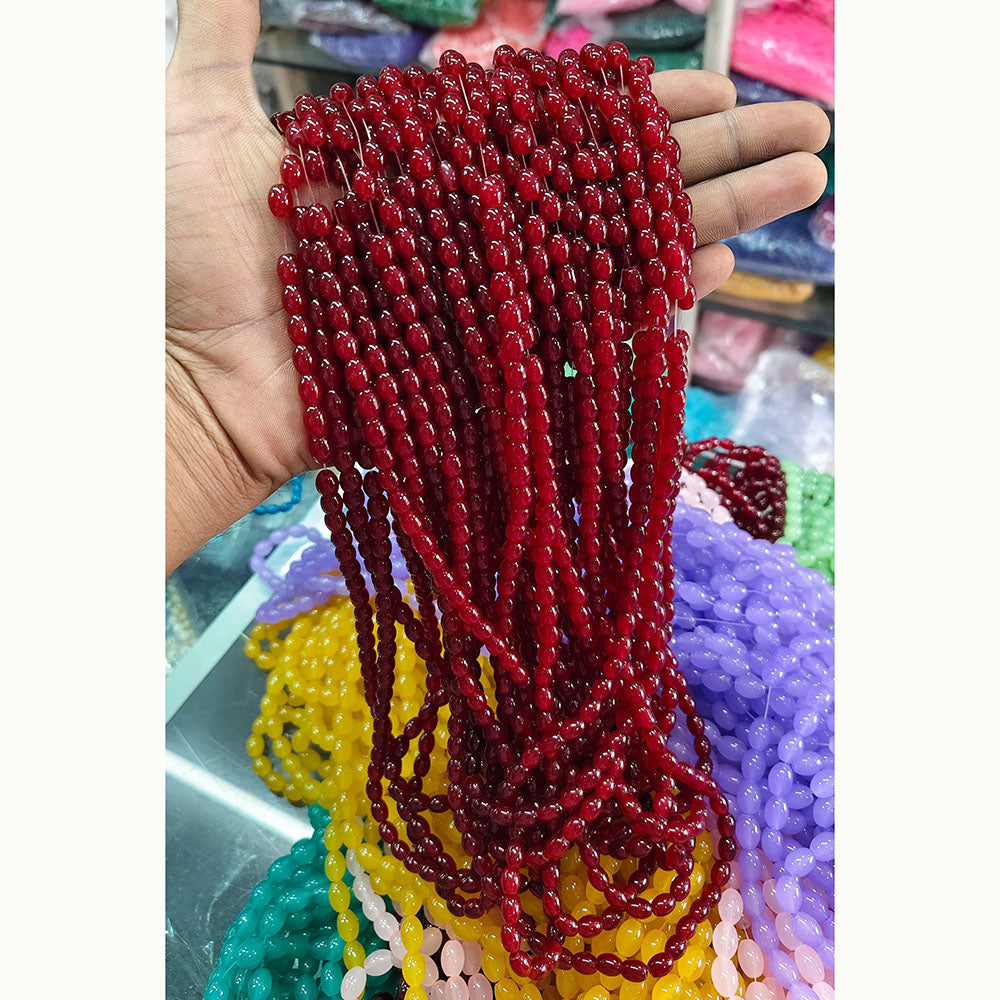 Kriaa Beads Ovel Shape Jelly Beads