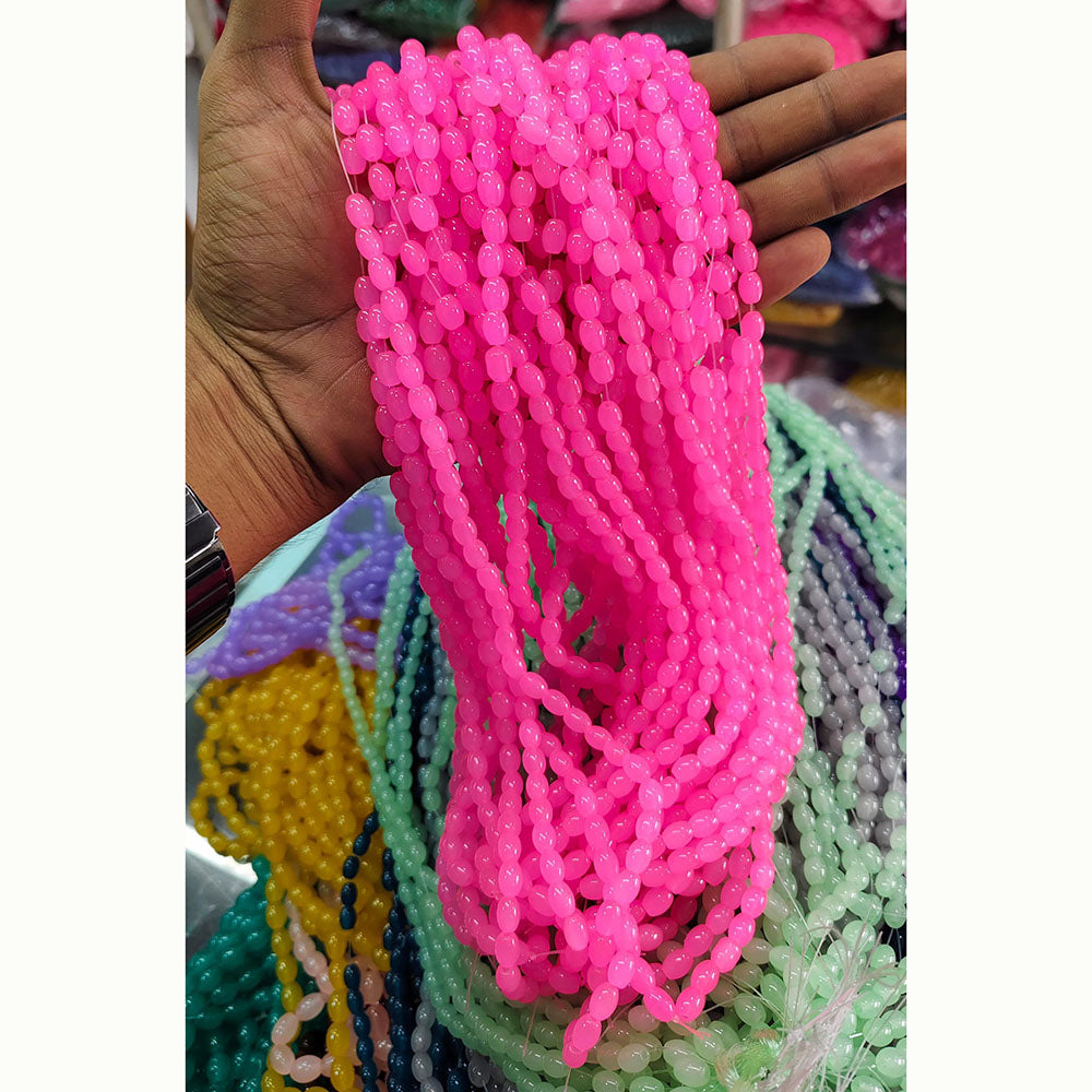 Kriaa Beads Ovel Shape Jelly Beads