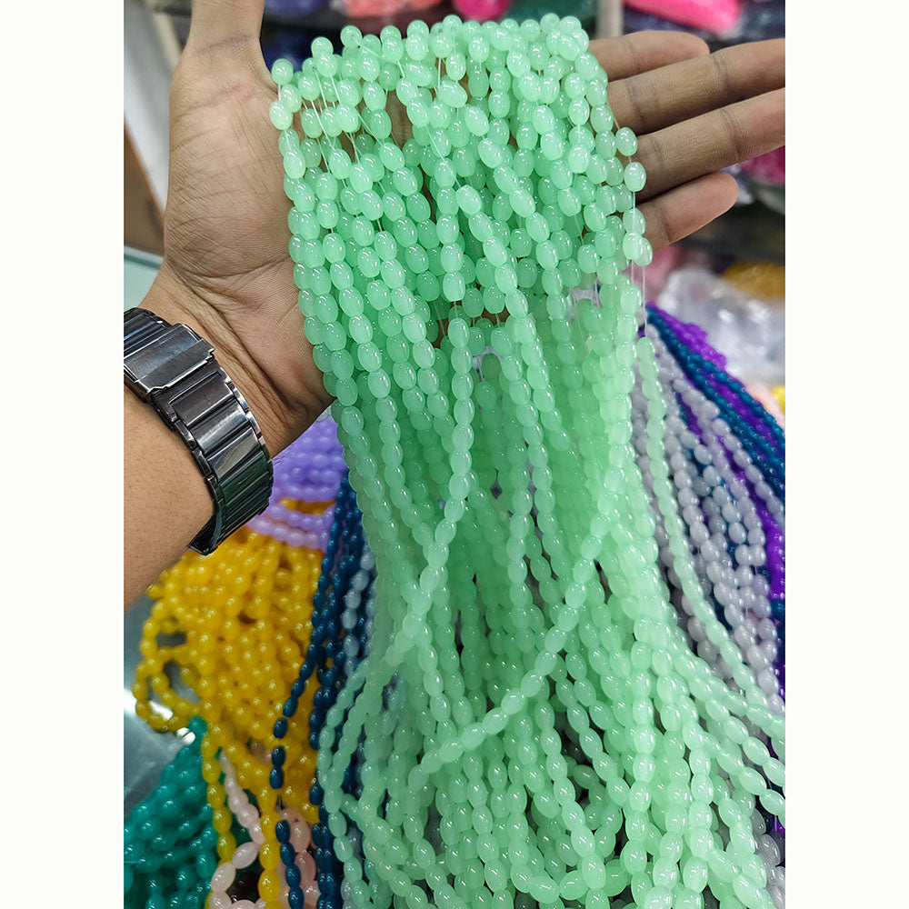 Kriaa Beads Ovel Shape Jelly Beads