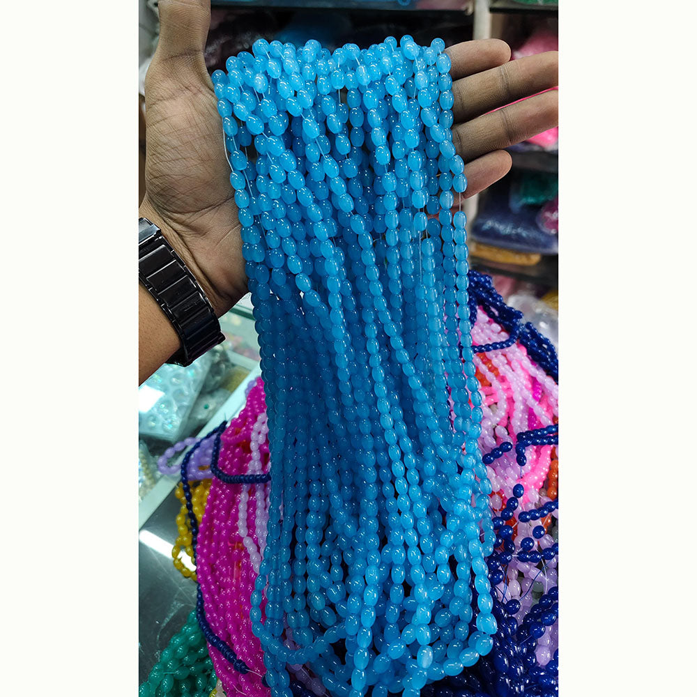 Kriaa Beads Ovel Shape Jelly Beads
