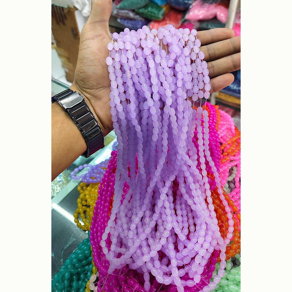 Kriaa Beads Ovel Shape Jelly Beads