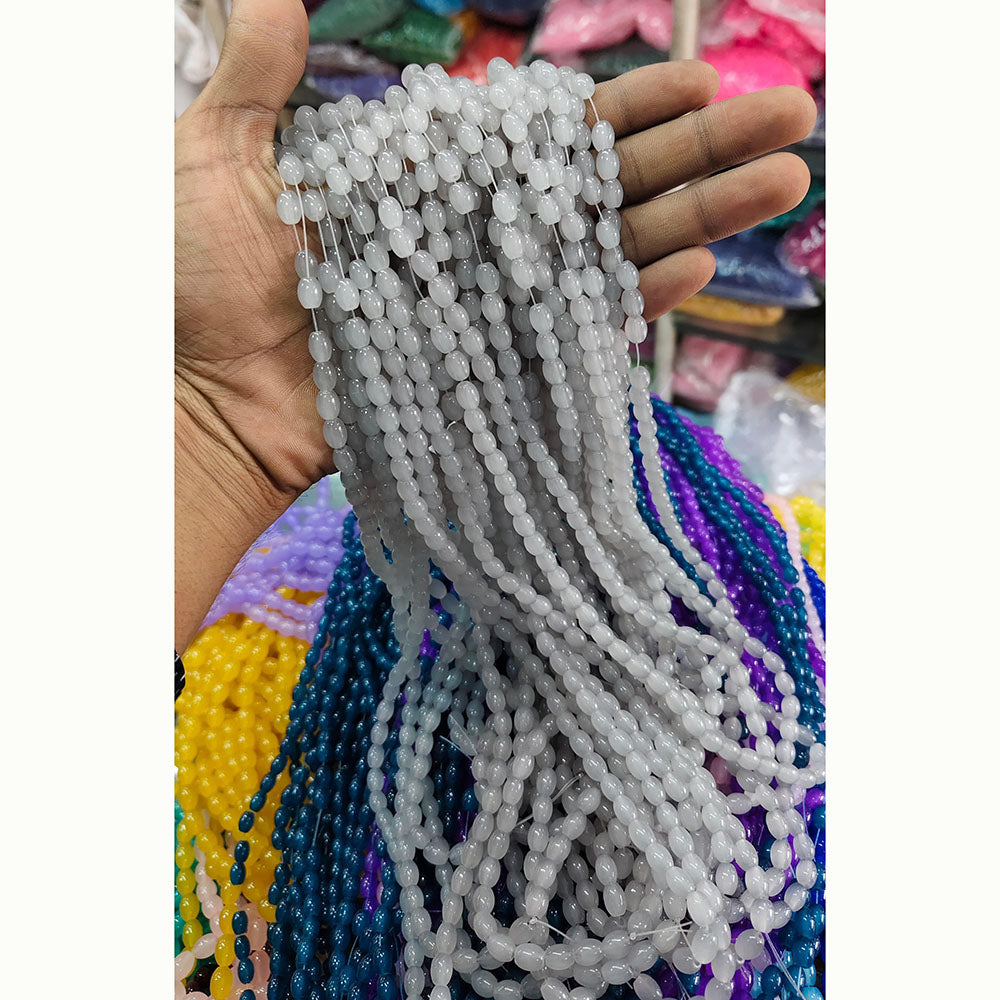Kriaa Beads Ovel Shape Jelly Beads
